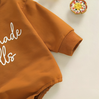 Homemade Rolls Embroidered Romper Bodysuit