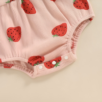 Strawberry Straps Baby Romper