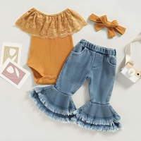 Tassel Flared Jeans Baby Set