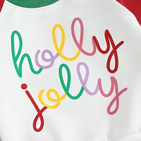 Long Sleeve Holly Jolly Print Baby Set