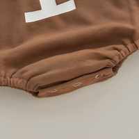 Brown Football Lace Print Baby Bodysuit