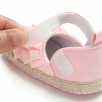 Unisex Ruffle Solid Baby Shoes