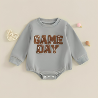 Long Sleeve Game Day Embroidered Baby Bodysuit