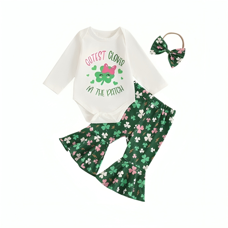 Long Sleeve Cutest Clover Baby Set