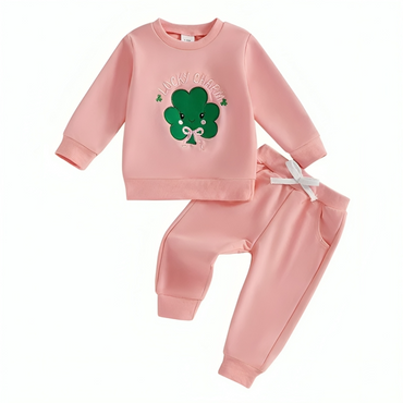 Long Sleeve Lucky Charm Shamrock Baby Set