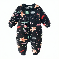 Warm Cozy Christmas Holiday Fleece Jumpsuits