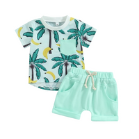 Palm Trees Summer Vibes Baby Set