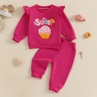 Long Sleeve Sweet Embroidered Baby Set