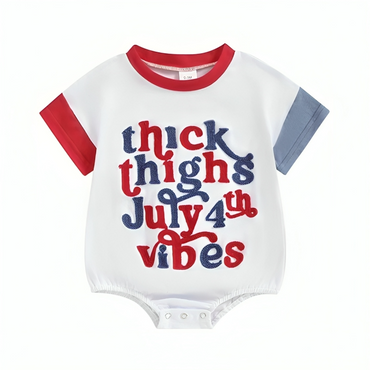 USA Vibes Embroidered Baby Bodysuit