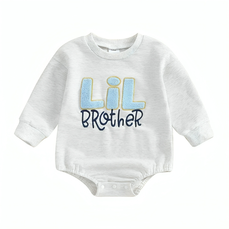 Long Sleeve "Lil Bro" Embroidered Bodysuit