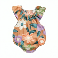 Painted Floral Summer & Spring Cotton Sleeveless Bodysuit