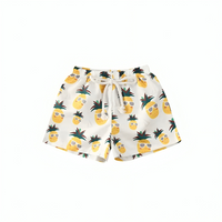 Pineapple Print Beach Shorts