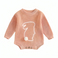 Long Sleeve Easter Knitted Baby Bodysuit