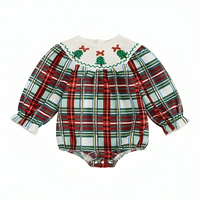 Christmas Vintage Loose Plaid Romper