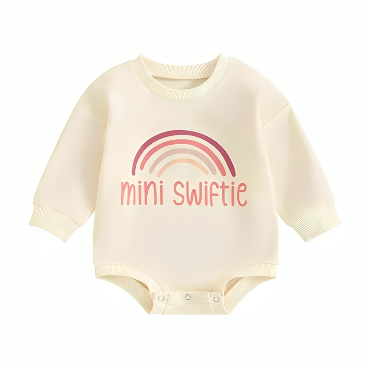 Long Sleeve "Mini Swiftie" Print Baby Bodysuit