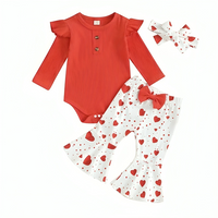 Valentine’s Day Flared Pants Baby Set