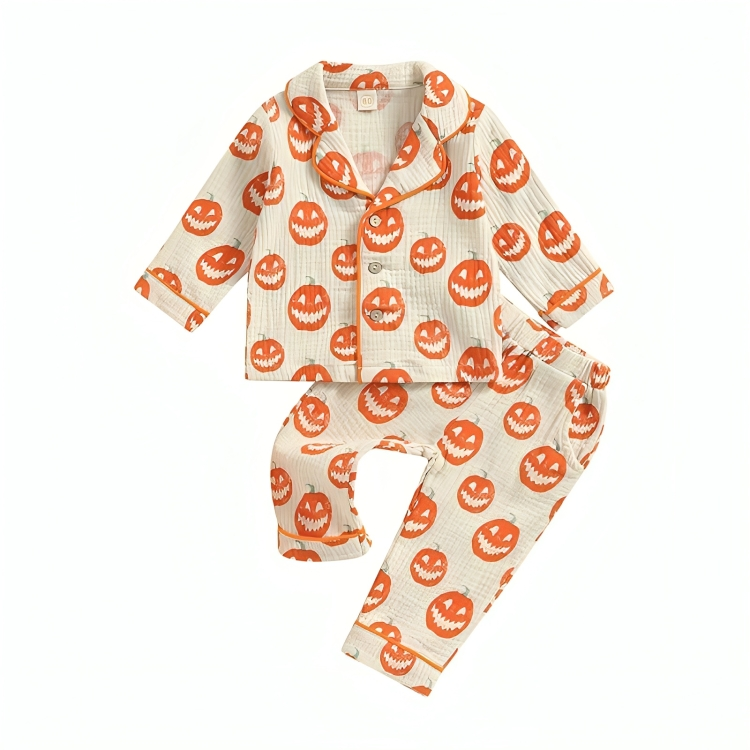 Halloween Pumpkins Toddler Pajama Set