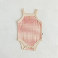 Gingham Plaid Cotton Baby Jumpsuit