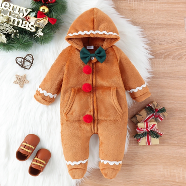 Hooded Gingerbread Man Jumpsuit