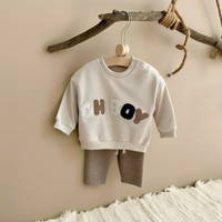 Letter Pattern Long Sleeve Top and Pants