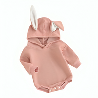 Long Sleeve Bunny Hooded Baby Bodysuit