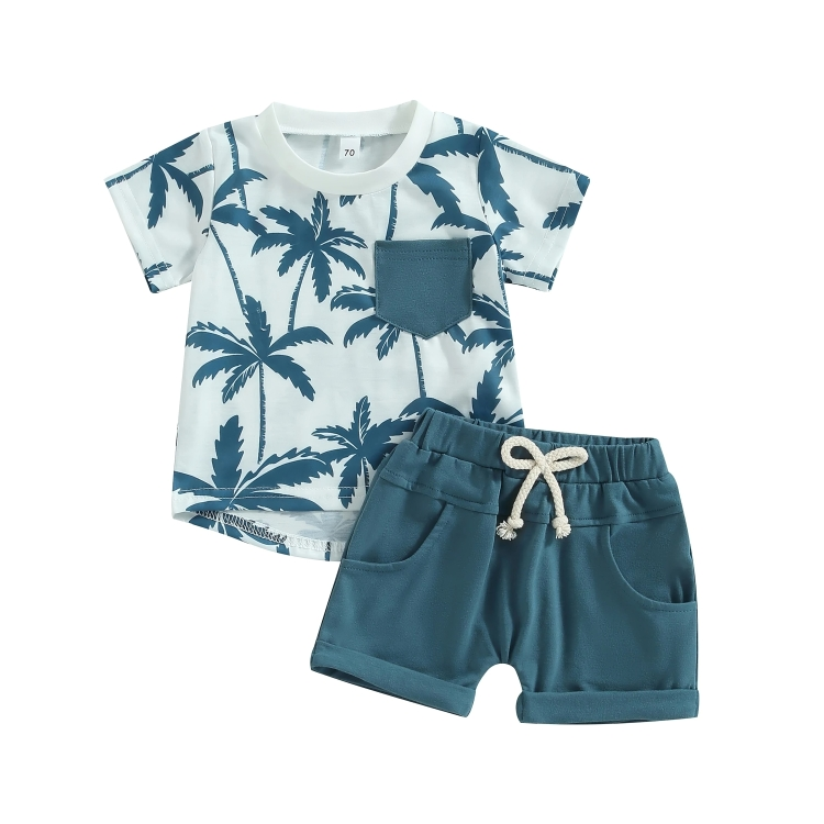 Palm Trees Summer Vibes Baby Set