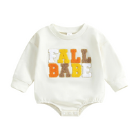 Long Sleeve "Fall Babe" Embroidered Baby Bodysuit