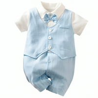 Gentleman Formal Style Cotton Romper