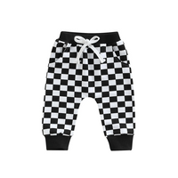 Full Checkerboard Print Baby Pants