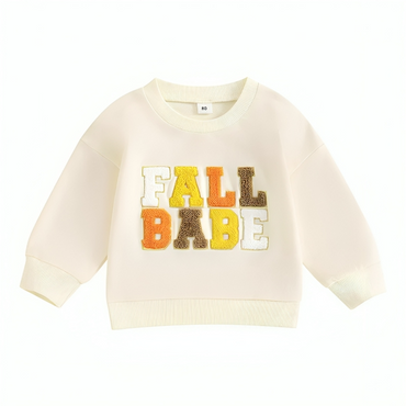 Colorful "Fall Babe" Embroidered Baby Sweatshirt