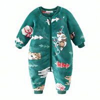 Warm Cozy Christmas Holiday Fleece Jumpsuits