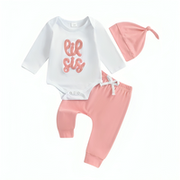 Long Sleeve Lil Sis Romper Baby Set