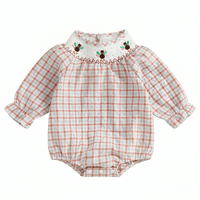 Vintage Plaid Thanksgiving Baby Romper