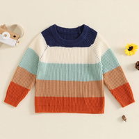 Color Block Knitted Baby Sweater Top