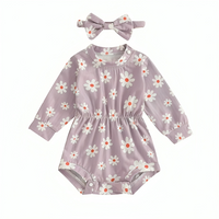 Long Sleeve Daisy Baby Romper