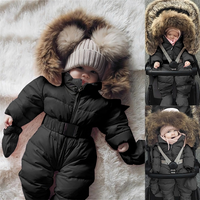 Winter Insulated Cotton Hooded Jacket Bodysuit