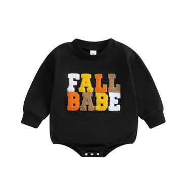 Long Sleeve "Fall Babe" Embroidered Baby Bodysuit