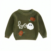 Unisex Halloween Boo Knitted Baby Sweater