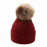 Pompom Winter Knitted Cotton Baby Beanie Hat