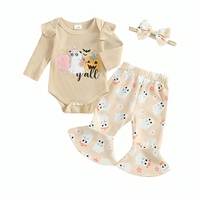 Cute Ghost Halloween Print Flare Set